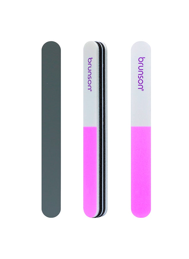 brunson 1 Pieces Nail File, Professional Double Sided Buffer Block Emery Board - QB-311T-1  - Image 1