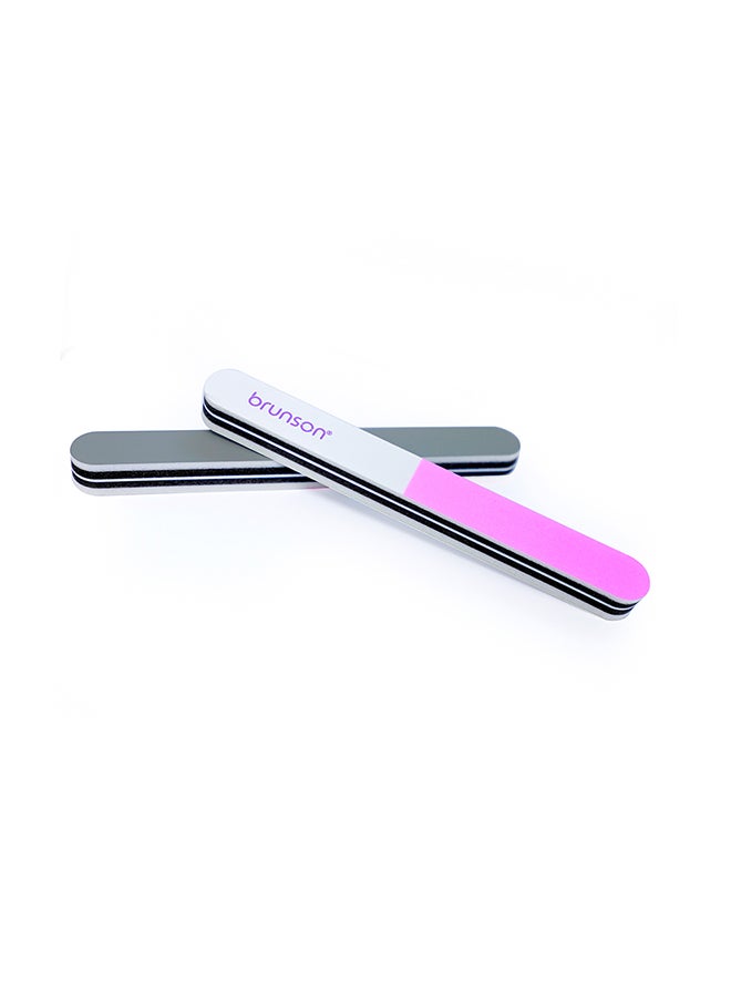 brunson 1 Pieces Nail File, Professional Double Sided Buffer Block Emery Board - QB-311T-1  - Image 2