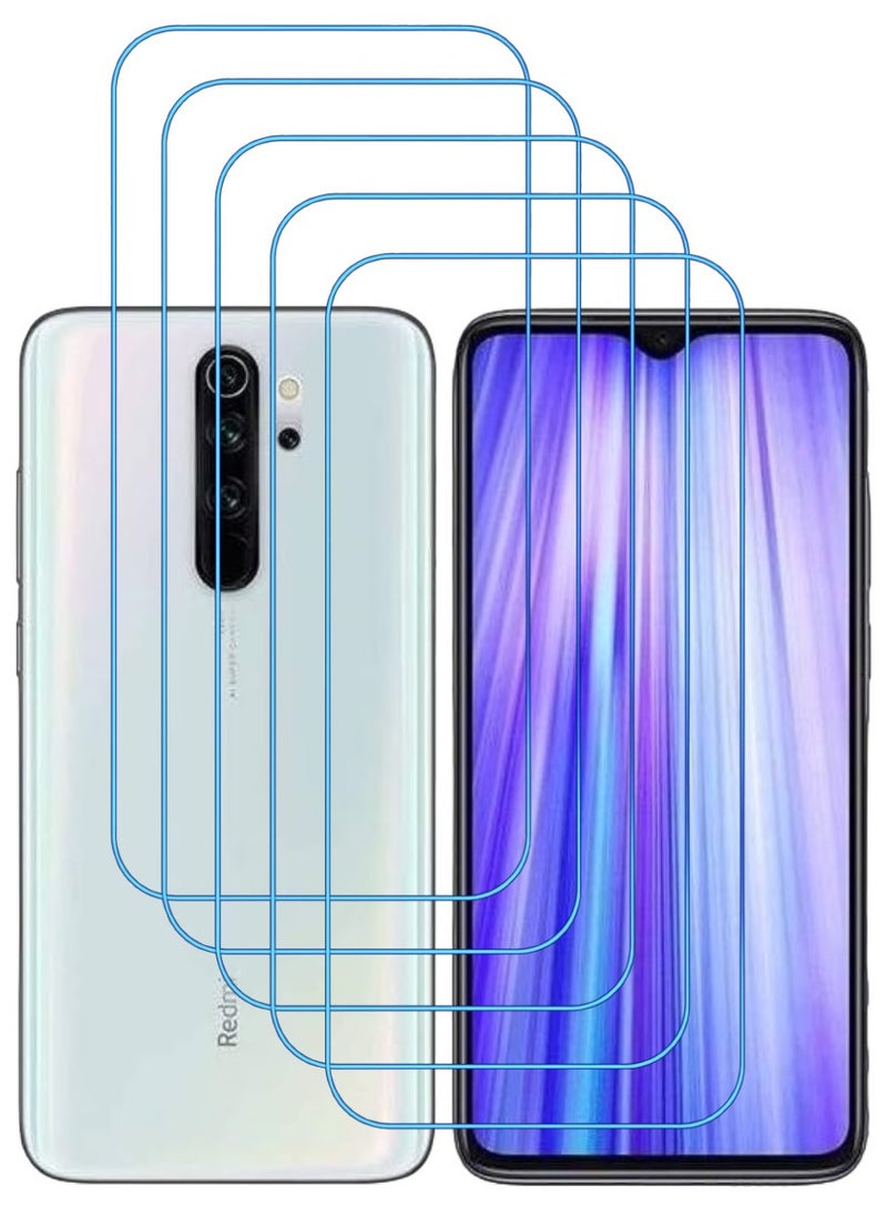 ACLIX 5 Pieces Antistatic ESD Dustproof Premium Quality High Definition Clear Tempered Glass Screen Protector Designed For Xiaomi Redmi Note 8 Pro - Image 1