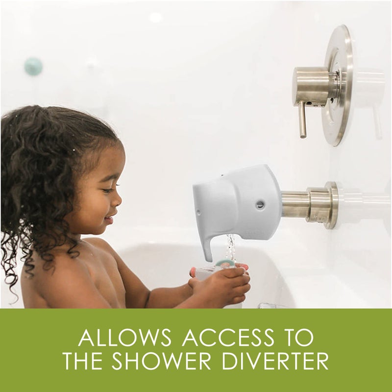 Puj â€“ Snug, Ultra-Soft Spout Cover for Bathtub Taps,PVC-Free Faucet Cover for Safe Baths, Non-Absorbent Bathtub Faucet Cover, Kidsâ€™ Bathroom Safety Products, White - Image 4