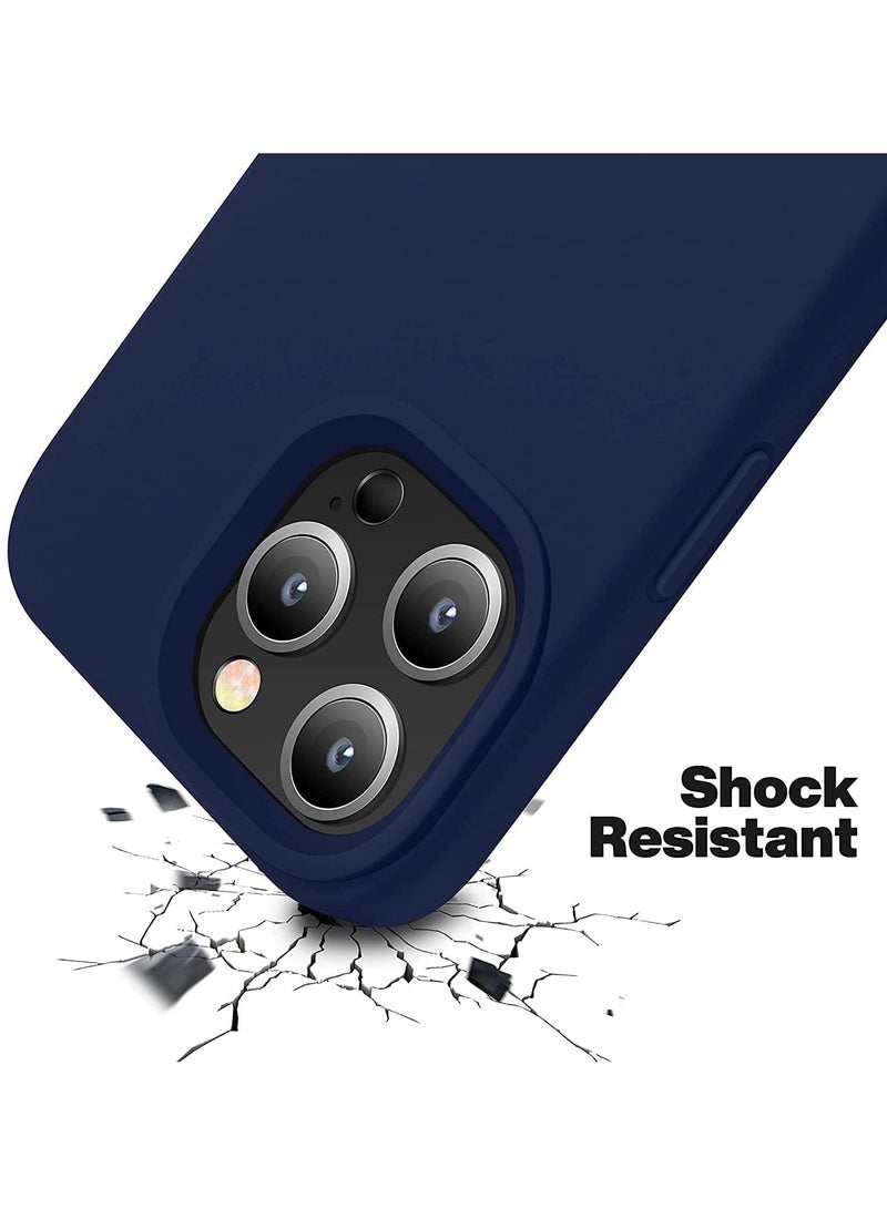 JOMILA Soft Liquid Silicon Case Compatible with iPhone 13 Pro Case Shock-Proof Protective Case Matte Finish Cover designed for iPhone 13 Pro 2021 Blue - Image 4
