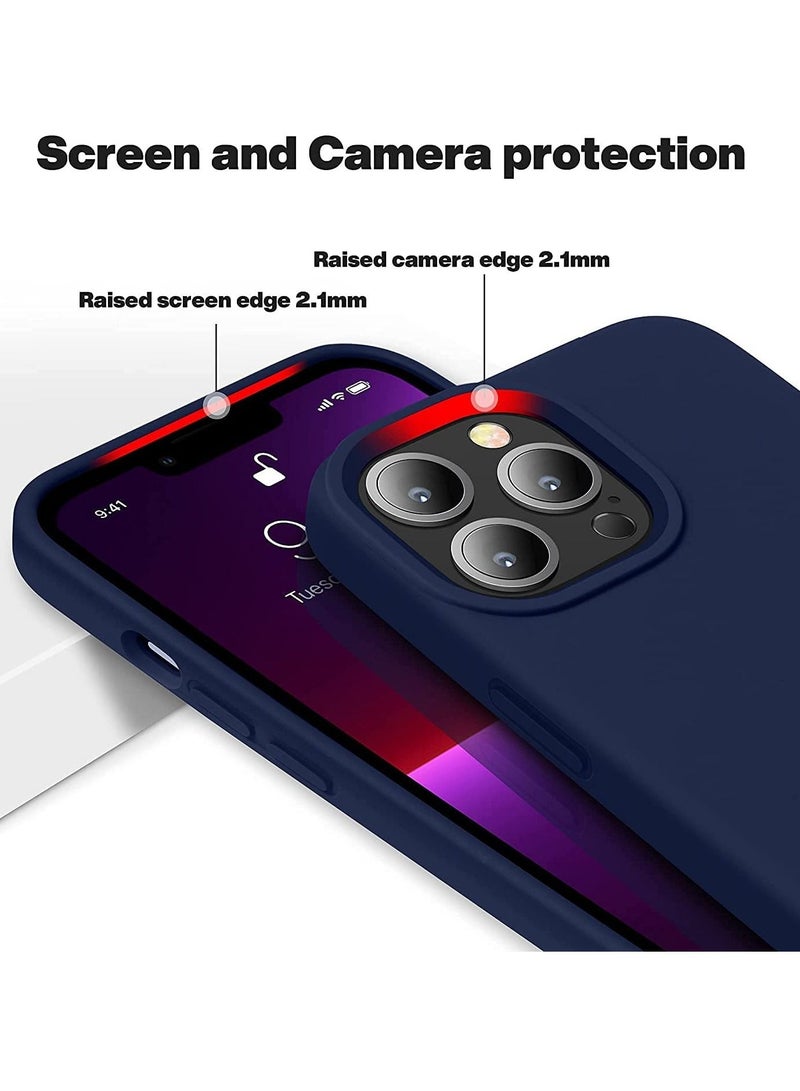 JOMILA Soft Liquid Silicon Case Compatible with iPhone 13 Pro Case Shock-Proof Protective Case Matte Finish Cover designed for iPhone 13 Pro 2021 Blue - Image 3