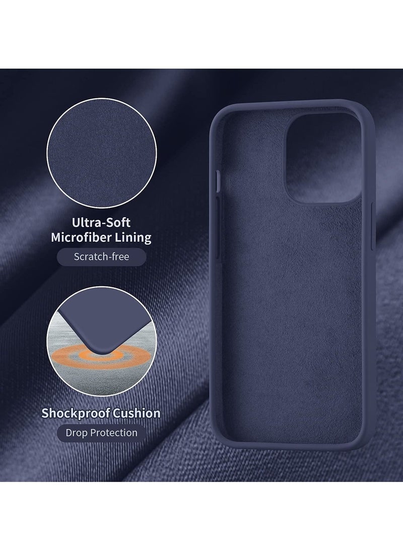 JOMILA Soft Liquid Silicon Case Compatible with iPhone 13 Pro Case Shock-Proof Protective Case Matte Finish Cover designed for iPhone 13 Pro 2021 Blue - Image 2