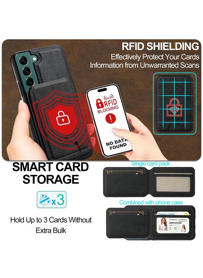 LC.IMEEKE - Case For Samsung Galaxy S21 FE 5G L3 Series Detachable RFID Card Bag Magsafe Phone Case - Image 1
