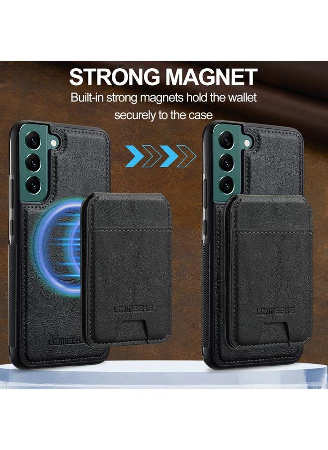 LC.IMEEKE - Case For Samsung Galaxy S21 FE 5G L3 Series Detachable RFID Card Bag Magsafe Phone Case - Image 1