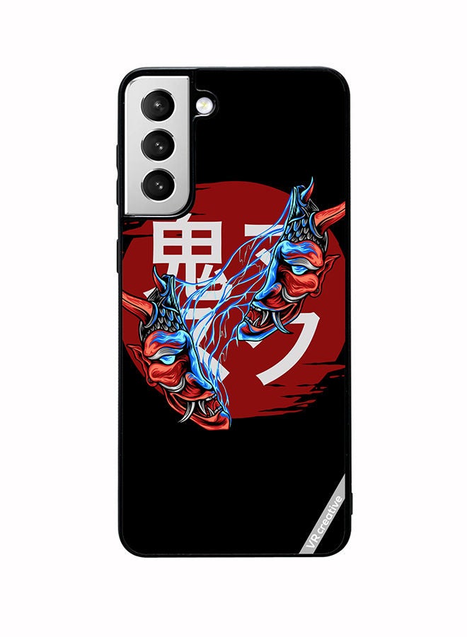 VR CREATIVE Protective Case Cover For Samsung Galaxy S22 5G Cracked Mask Design Multicolour - Image 1