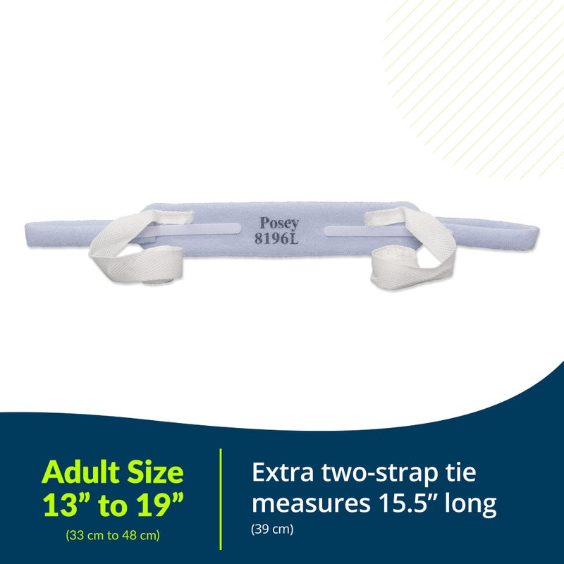 بوسي TIDI POSEY TRACH TUPE TINE ARINE - حجم كبير - الكمية: 12 TRACH TUPE علاقات آمنة لكل حزمة - حامل أنبوب TRACH - مستلزمات فغر القصبة الهوائية - الرعاية المنزلية (8196L) - Image 3