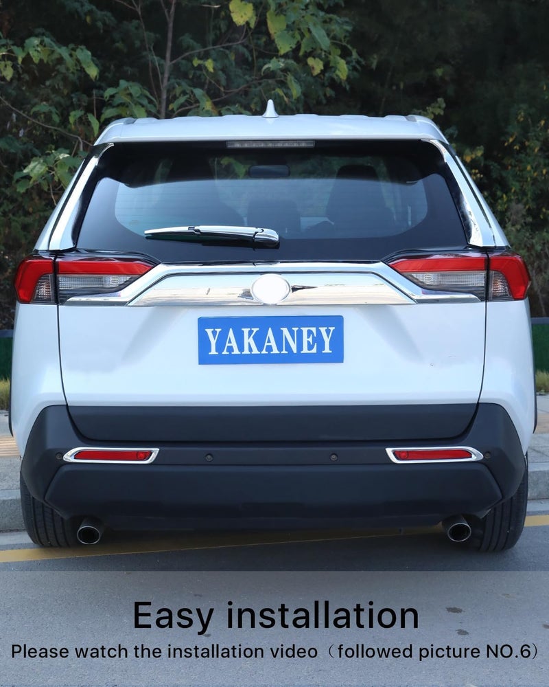 YAKANEY Chrome Rear Wiper Cover Trims for Toyota RAV4 2019-2023 - Image 3