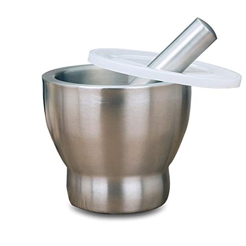 AASHRO MALL® 304 Stainless Steel Masher, Household Grinding and pounding Medicine Pot, Garlic Masher, Stone Mortar and Mortar, Garlic Mortar and Masher - Image 1