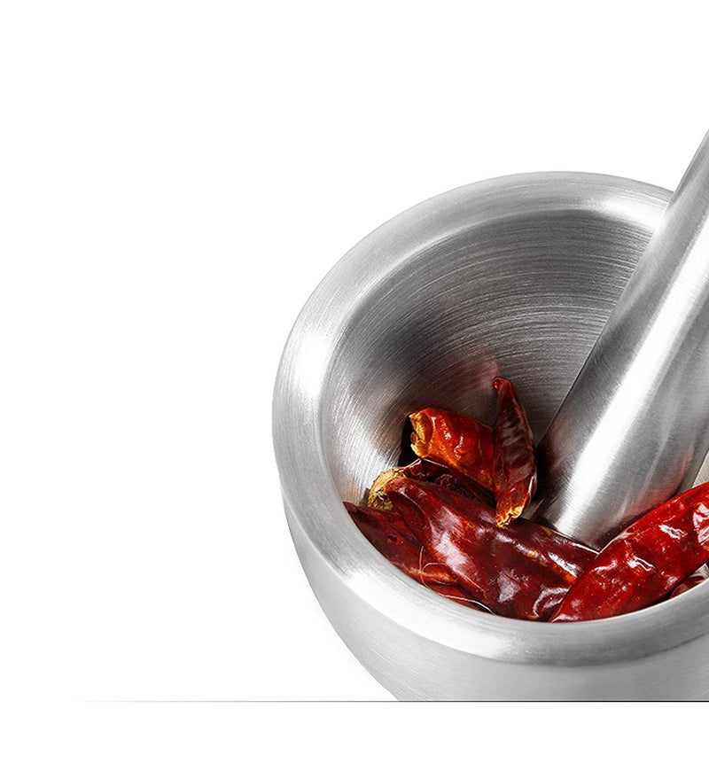 AASHRO MALL® 304 Stainless Steel Masher, Household Grinding and pounding Medicine Pot, Garlic Masher, Stone Mortar and Mortar, Garlic Mortar and Masher - Image 2