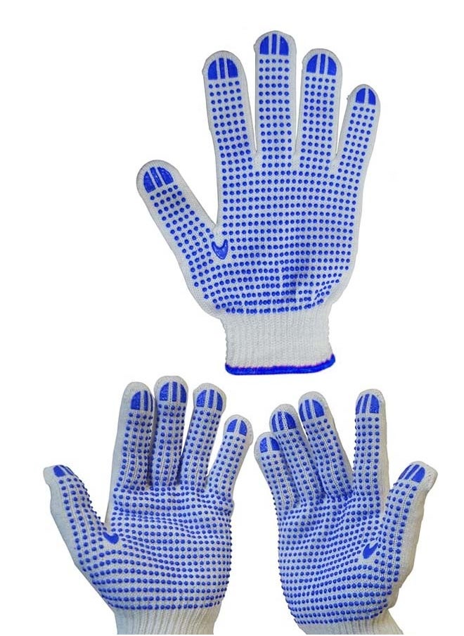 FORCE - Force Cotton Gloves Set for Multiple Uses, White, One Size, 12 Pieces - Image 1