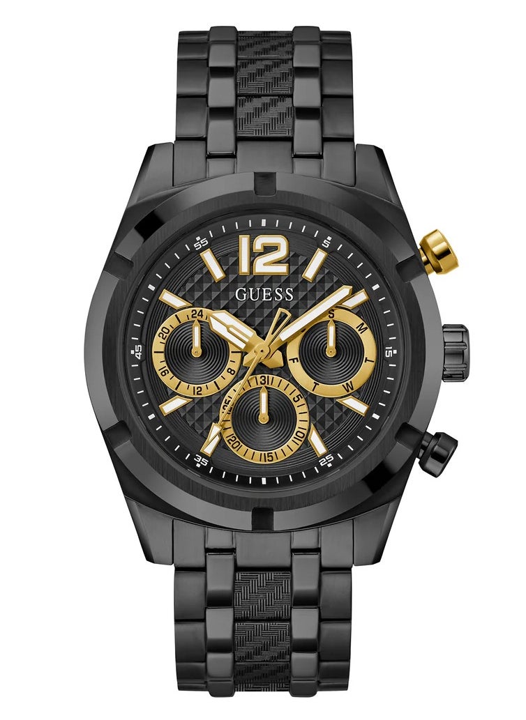 GUESS - Mens Black Tone Blue Multi-function Watch - GW0714G4 - Image 1