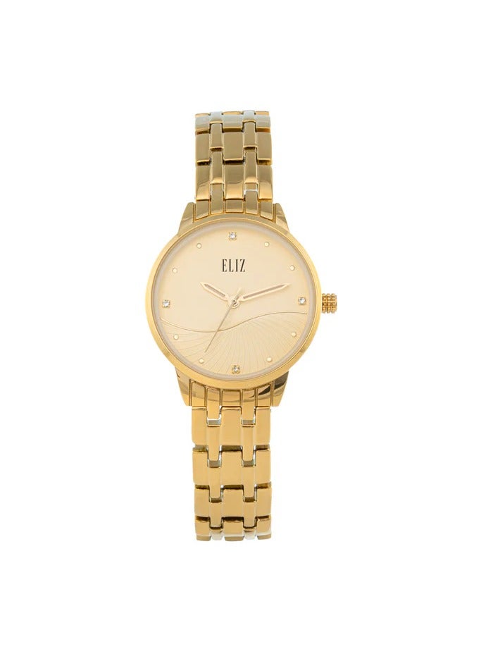 ELIZ ES8919L2GCG Metal Case and Bracelet 3-Hands Women's Watch - Image 1