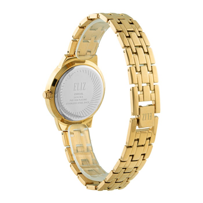 ELIZ ES8919L2GCG Metal Case and Bracelet 3-Hands Women's Watch - Image 4