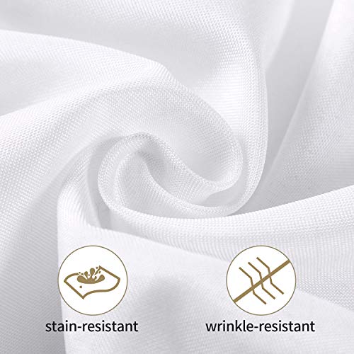 Ascoza 25pcs Polyester Cloth Napkins - 17 x 17 inch White Dinner Washable Napkins with Hemmed Edges for Restaurant/Wedding/Hotel(25,White) - Image 2