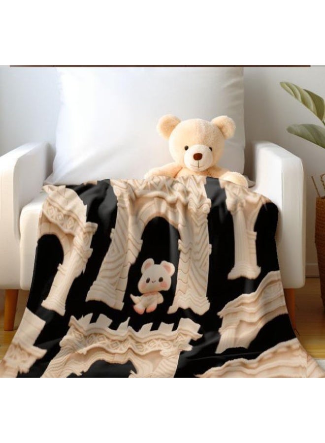 عام بطانية رقيقة من الفانيلا الكرتونية للأطفال والرضع (دافئة ومريحة، ومناسبة للنوم والألعاب) 70 سم * 100 سم - Image 3