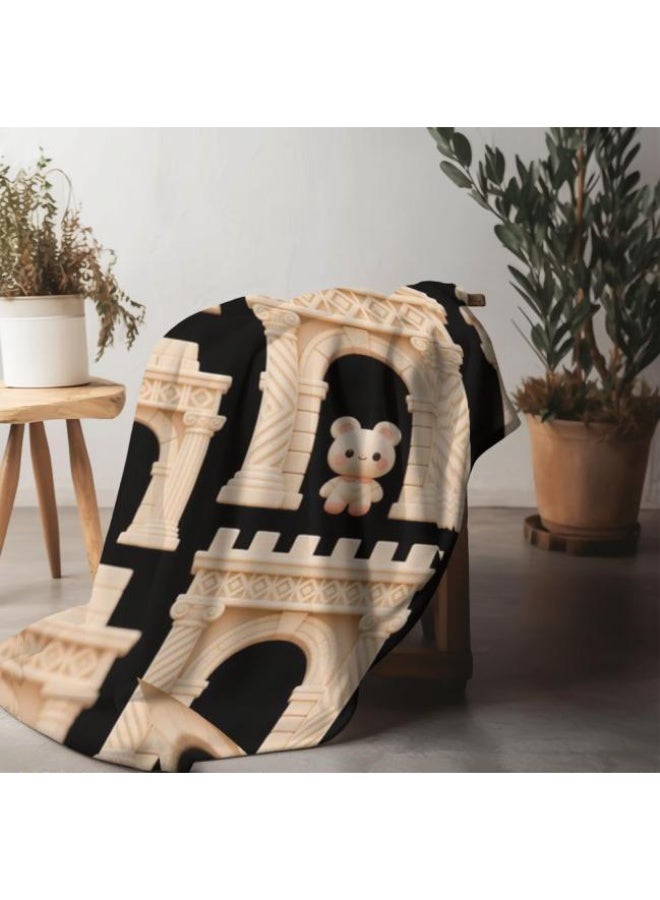 عام بطانية رقيقة من الفانيلا الكرتونية للأطفال والرضع (دافئة ومريحة، ومناسبة للنوم والألعاب) 70 سم * 100 سم - Image 4