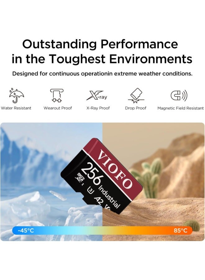 Viofo 256GB Industrial Grade microSD Card U3 A2 V30 – High‑Speed Endurance Memory Card with Adapter for Dash Cam, 4K & Full HD Video Recording - Image 3