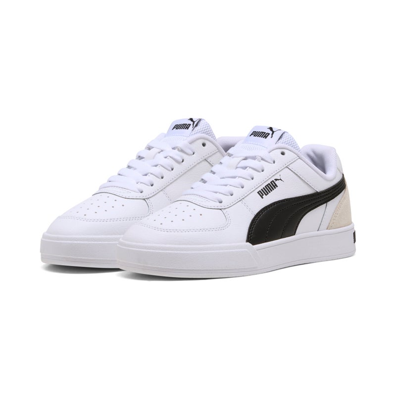 PUMA Caven Mix Kids Unisex White Black Sneakers - Image 2