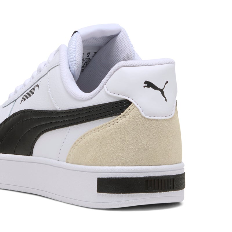 PUMA Caven Mix Kids Unisex White Black Sneakers - Image 3