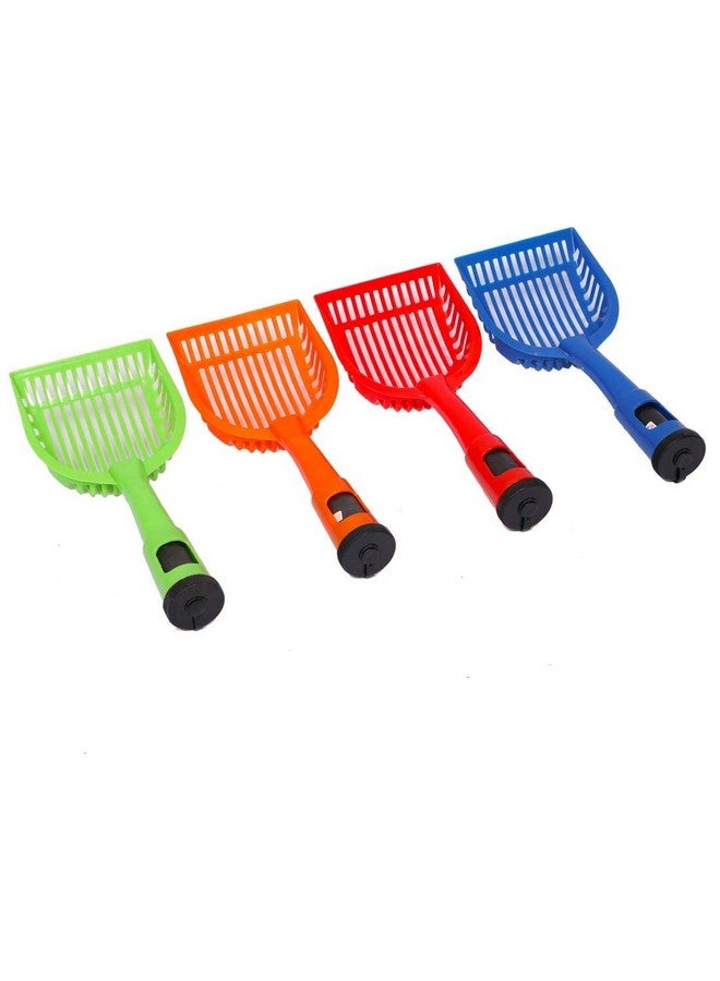 One Handed Pet Litter Scooper With Poop Bag 15 Pcs Holding Space And Cute Design Scooper For Cat/Dog/Kitten/Rabbit/Guinea Pig - Color May Vary - Image 2