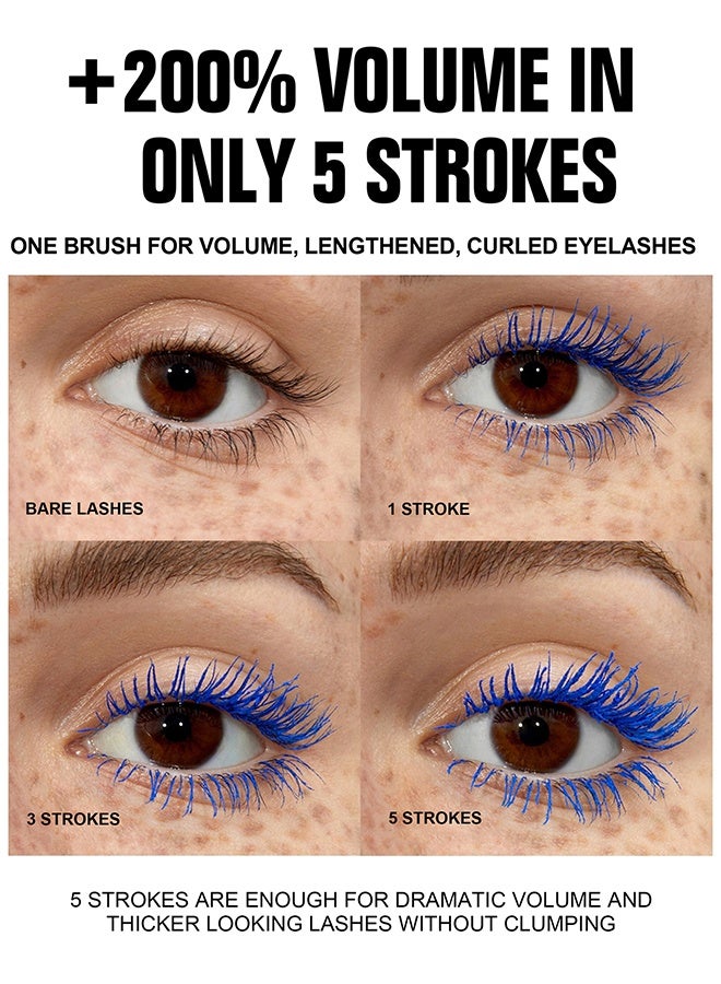 ماكس فاين ماسكارا 5D، ماسكارا ألياف حرير 5D مقاومة للماء، رموش أطول وأكثر كثافة وفخامة، تدوم طويلاً، تمدد دراماتيكي، مقاومة للتلطخ، تركيبة مضادة للحساسية، #04 أزرق - Image 5