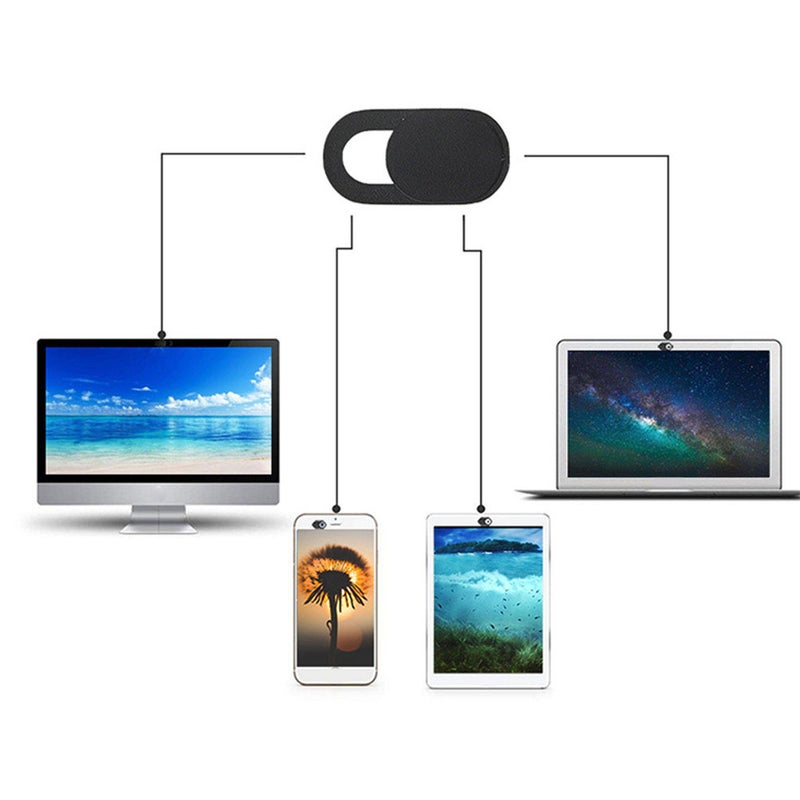 6Pcs Smartphone Webcam Cover Anti-peep Plastic Web Camera Cover for Computer Laptop Desktop PC (Black) - Image 5