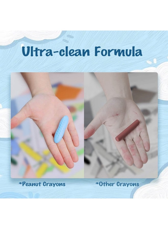 YPLUS Peanut Crayons for Toddlers, 24 Multicolor Wax Crayons, Easy to Hold, Washable, Coloring Art Supplies Toys - Image 2