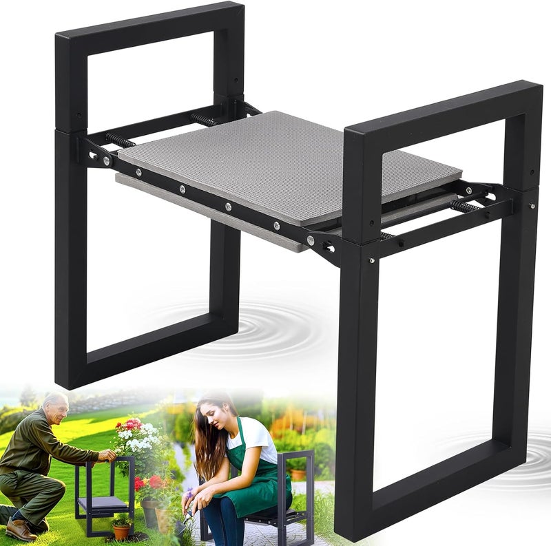 LAKEROD Garden Kneeler and Seat Heavy Duty - Anti-Tip Superior Stability Gardening Stool with Ergonomic Handles for Seniors Stand Up, Foldable Bench with 12.7" Wider Kneeling Pads for Weeding Planting Gifts - Image 1