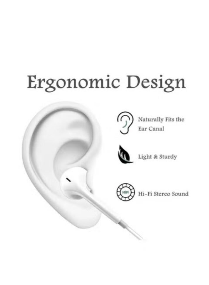 NEW Lightning Wired Headphones with Built-in Microphone u0026 Volume Control – In-Ear Stereo Headset Compatible with iPhone - Image 2