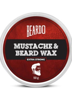 Beardo Beard and Mustache Wax 50 gm Beard Wax for Beard and Mustache Styling Long Lasting Extra Strong Hold Wax for Men Beard Hair Wax for Smooth Shiny and Healthy Beard