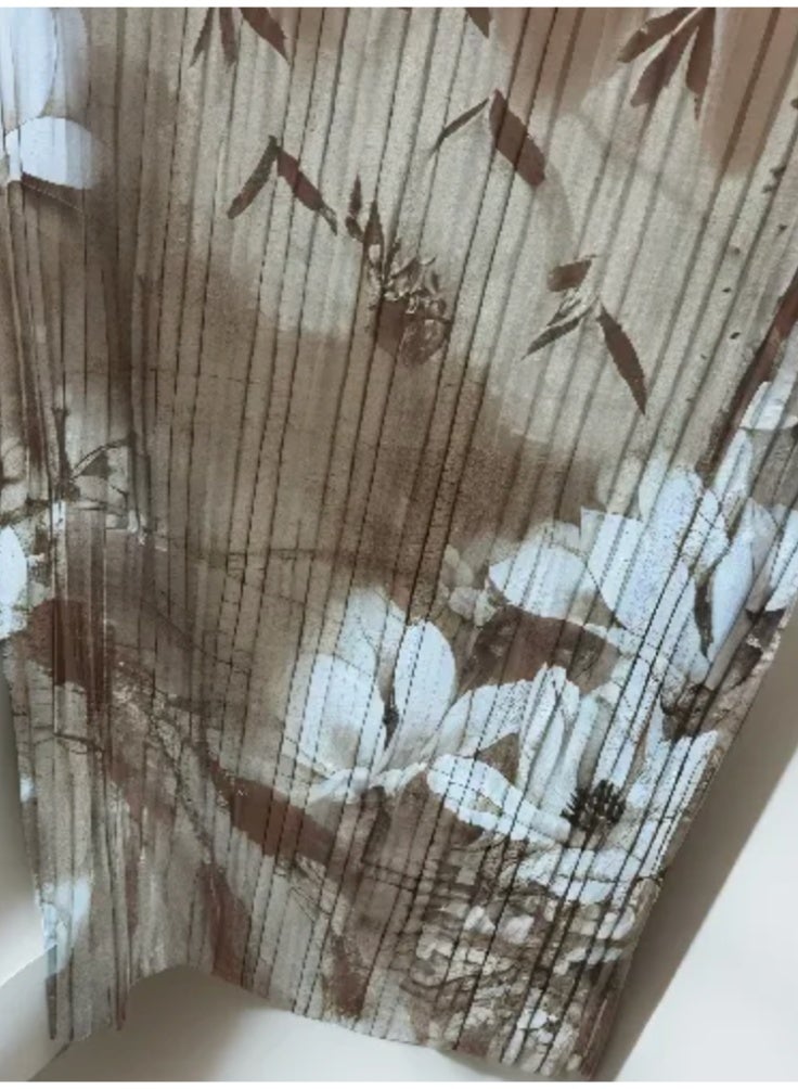 بنطلون واسع الساق مطوي بمقاس حر مع رباط مطاطي - Image 3