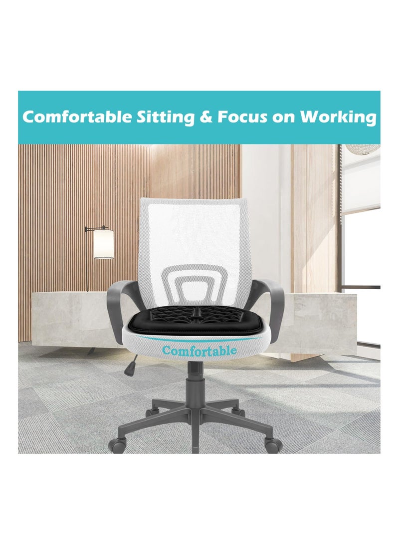 SYOSI Car Seat Cushion, Comfort Memory Foam Driver Sciatica and Lower Back Pain Relief, Non-slip Rubber Bottom Cushions for Driver, Office Chair, Wheelchair - Black - Image 4