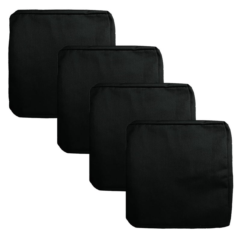 FLYMEI Patio Cushion Covers 24x24x4 Waterproof Outdoor Cushion Cover Replacement 2Packs Outdoor Seat Cushion Slipcover for Rattan Chair Sofa  Black - Image 2