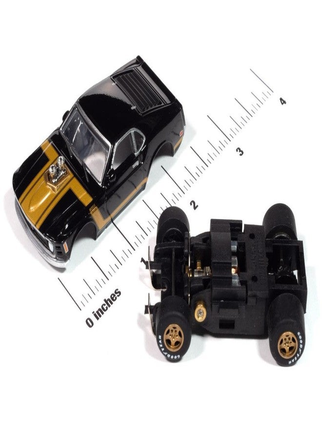 AW AUTO WORLD سيارة سباق مصغرة من طراز فورد موستانج 1970 (أسود) من أوتو وورلد SC413-1BLK سوبر III بمقياس HO - Image 4