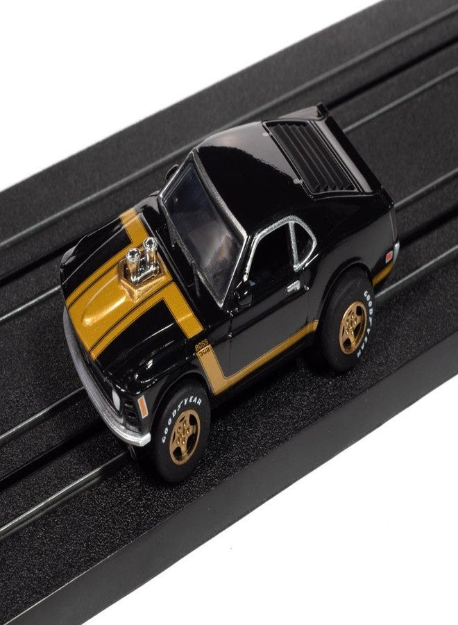 AW AUTO WORLD سيارة سباق مصغرة من طراز فورد موستانج 1970 (أسود) من أوتو وورلد SC413-1BLK سوبر III بمقياس HO - Image 3