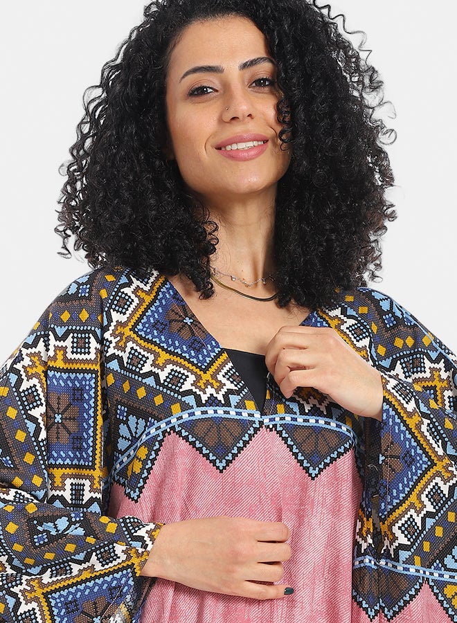 Red Circle cardigan women's triangles - Image 4