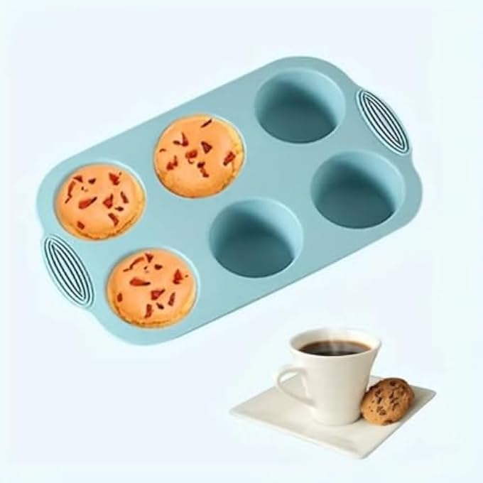 6 In 1 Silicone Baking Pan Tin Plate Oven Mold Kits Heat Resistant Baking Pan Supplies Mold Toolkit For Cake Pancakes Cream Cupcakes Breads Muffins And Oven Utensils - Image 5
