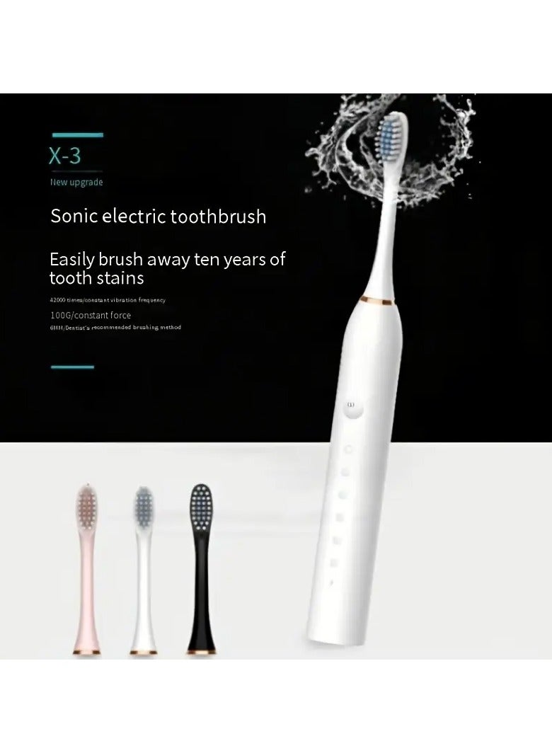 Rozino New Adult Sound Wave Electric Toothbrush Six Cleaning Functions Whitening Home Lovers Soft Hair Electric Toothbrush - Image 5