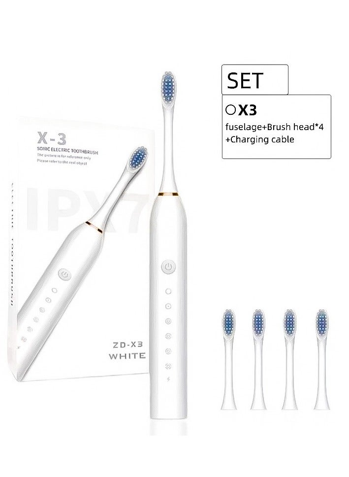 Rozino New Adult Sound Wave Electric Toothbrush Six Cleaning Functions Whitening Home Lovers Soft Hair Electric Toothbrush - Image 4