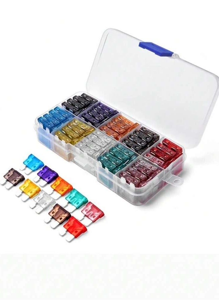 Generic 100-Piece Assortment Car Standard Mini Blade Fuses Set With Box  - Image 1