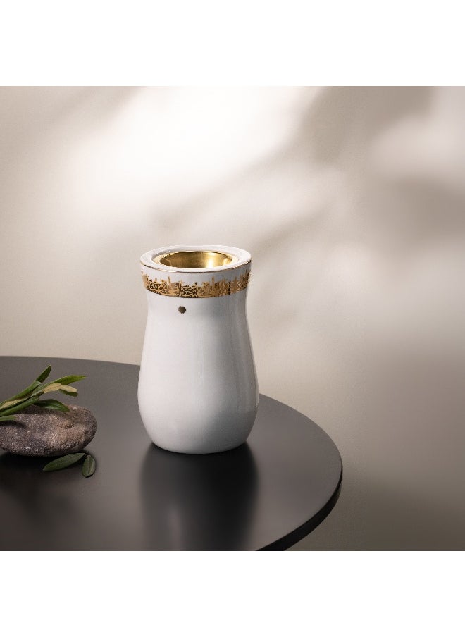 SIDDIQ Atheer Incense Burner White Gold - Et2517 