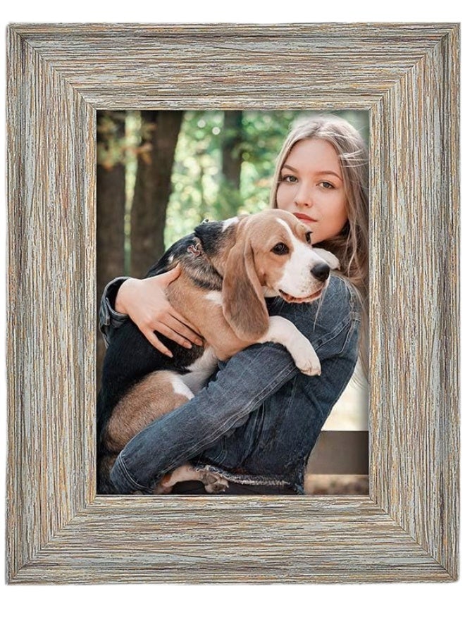 إطار صور 4×6 بوصة – لتعليق الصور على الحائط أو الطاولة، تصميم كلاسيكي متين يناسب المنزل والمكتب، يعرض صور مقاس 3.5×5 بوصة مع الحافة أو 4×6 بوصة سم بدونها - Image 1