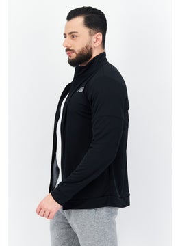 New Balance Men Sportswear Fit High Neck Long Sleeves Running Sweatshirt, Black  - Image 4