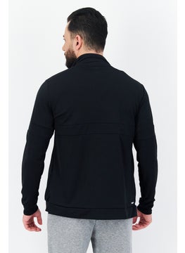 New Balance Men Sportswear Fit High Neck Long Sleeves Running Sweatshirt, Black  - Image 3