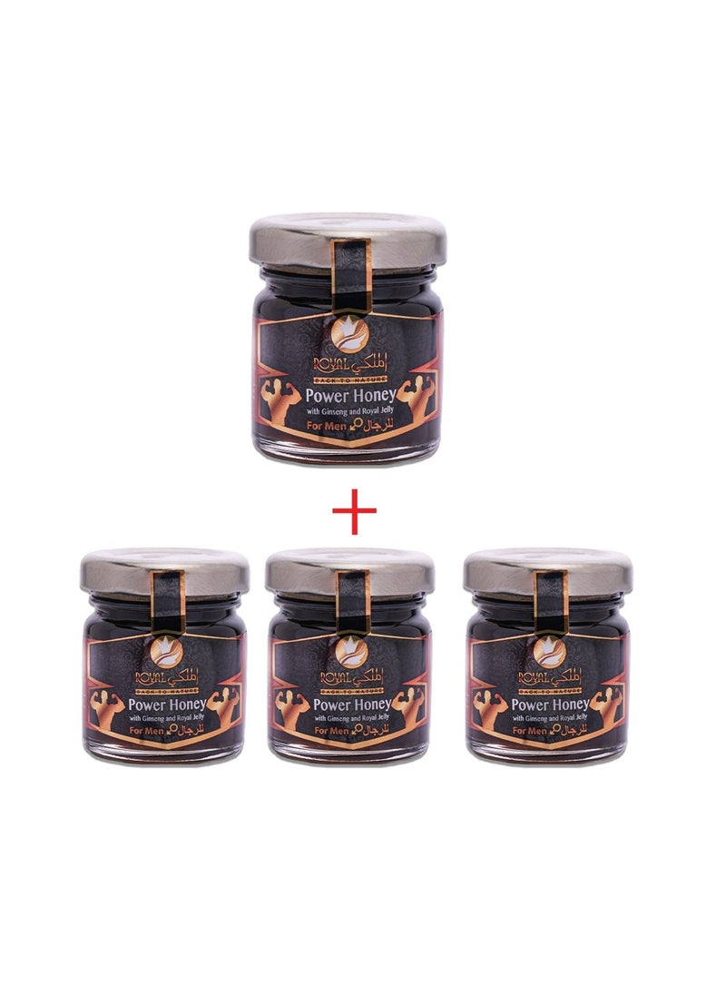Al Malaky Royal Honey With Ginseng And Royal Jelly For Men 50g Pack of 4 