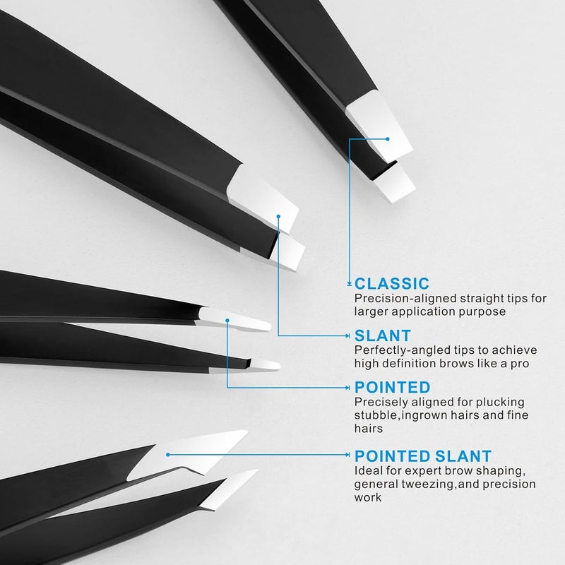 Pefei Tweezers Set - Professional Tweezers for Eyebrows - Image 3