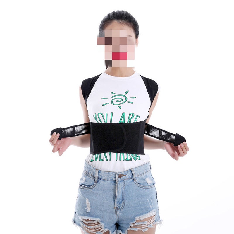 2pcs Adjustable Flexible Posture back Belt Vest Shoulder Hunchback Relief Humpback Band Size (Black) - Image 5