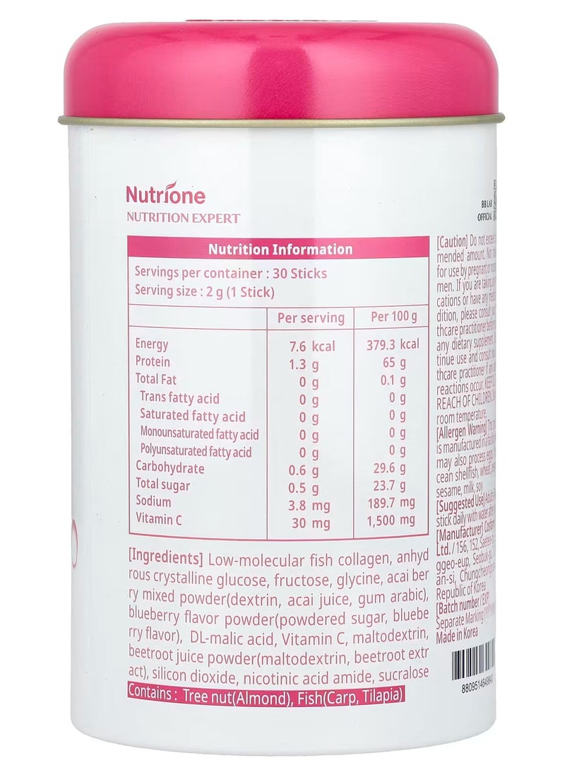 Goodnight, Low Molecular Collagen, Berry, 30 Sticks, 2 g Each