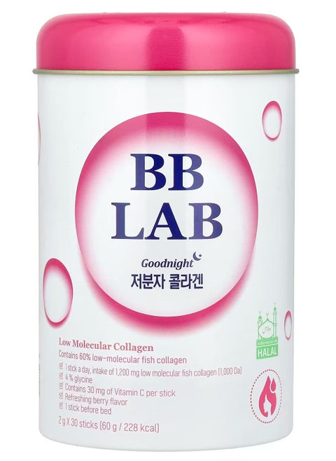 Goodnight, Low Molecular Collagen, Berry, 30 Sticks, 2 g Each